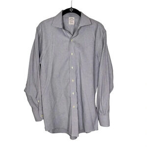 Brooks Brothers Men's Check Slim Fit Dress Shirt 15 Multicolor Long Sleeve